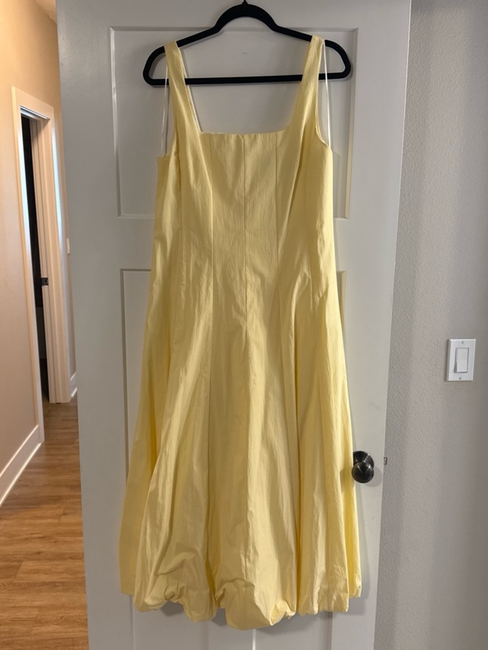 Zara Sleeveless Yellow Bubble Hem Dress